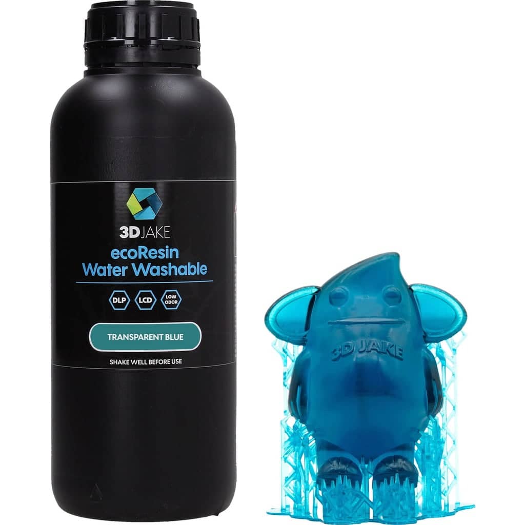3DJAKE ecoResin Water Washable Transparent Blue, 1.000 g