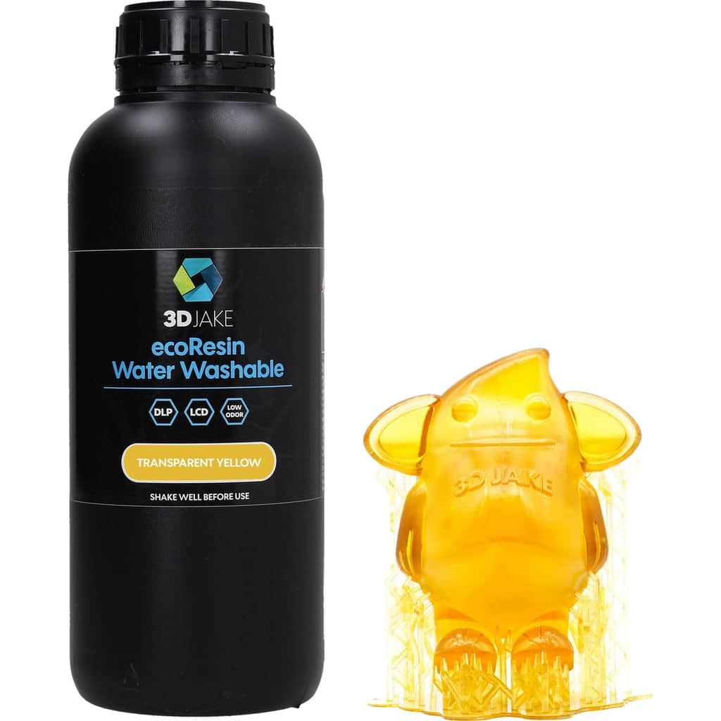 3DJAKE ecoResin Water Washable Transparent - Yellow, 1.000 g