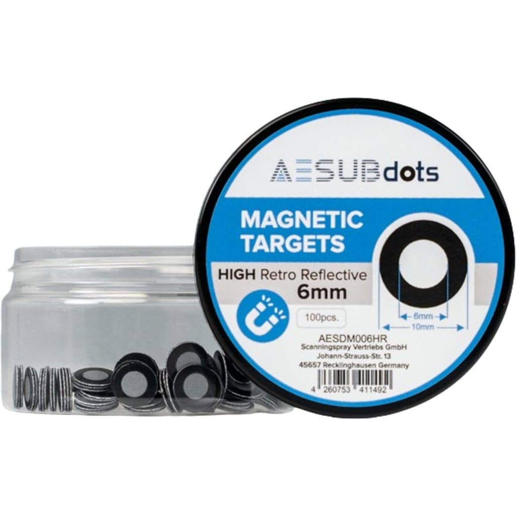 AESUBdots High Retro Reflective Magnetic Targets, 6 mm