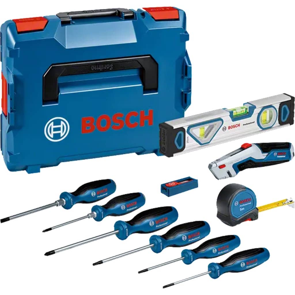Bosch Professional Hand Tool Set Including Screwdriver, 1 Set