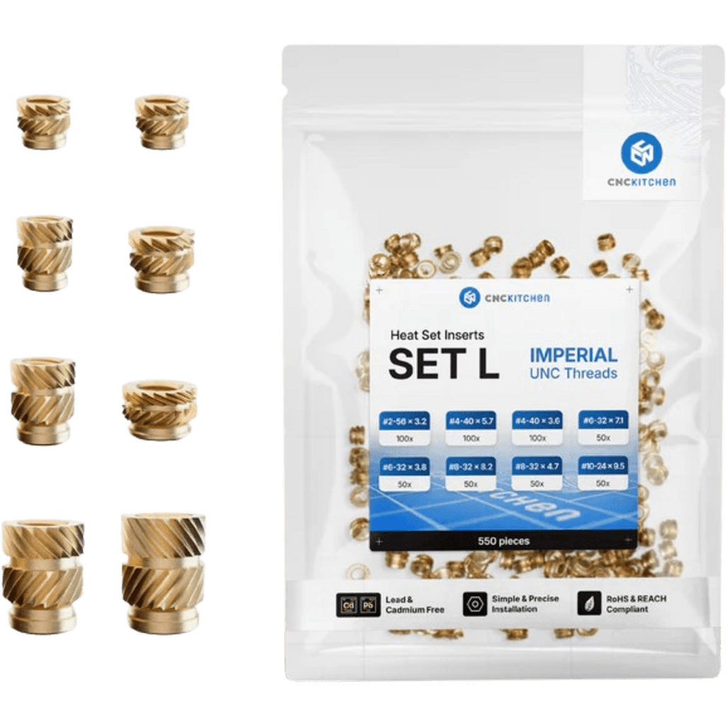 CNC Kitchen Threaded Insert Set L UNC