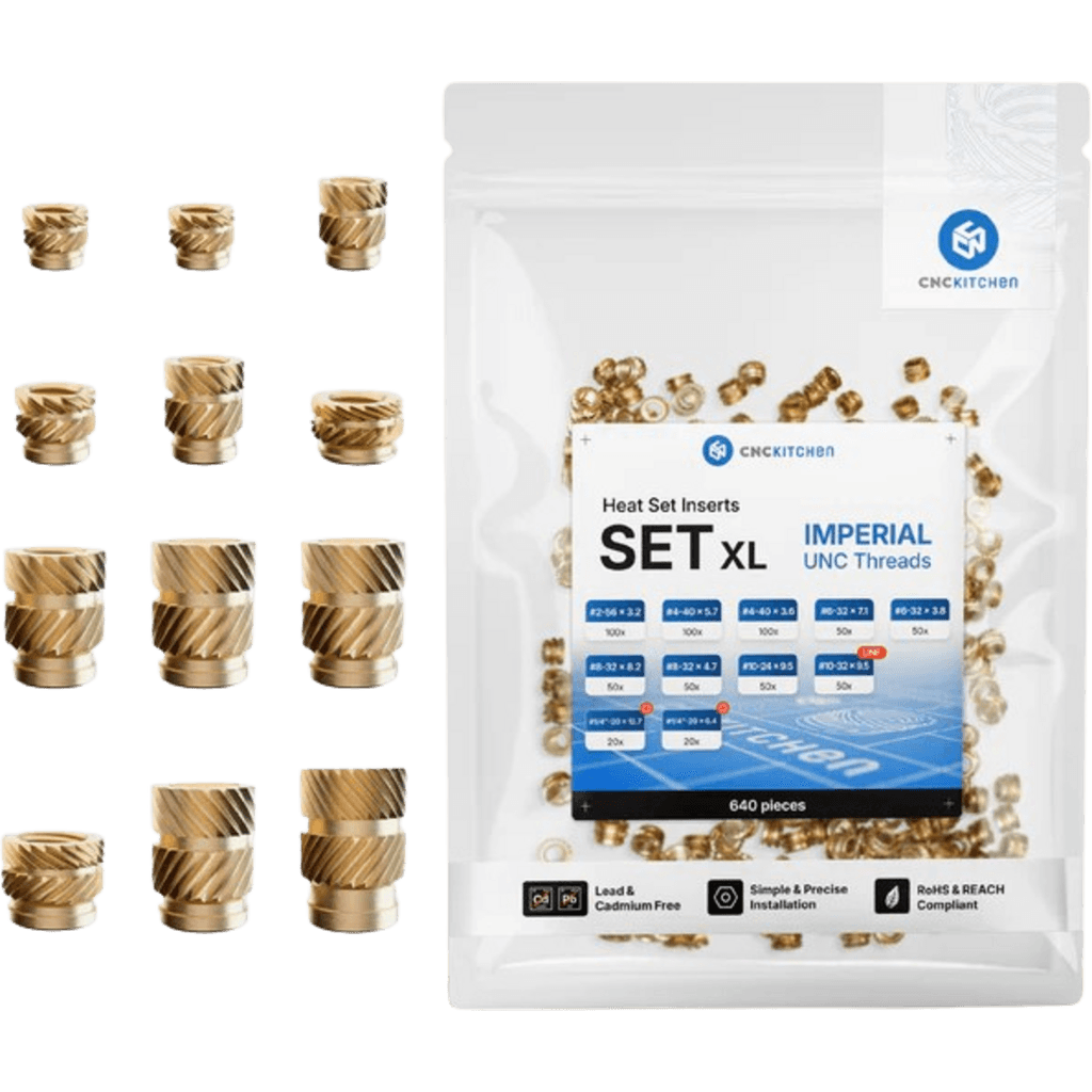 CNC Kitchen Threaded Insert Set XL UNC