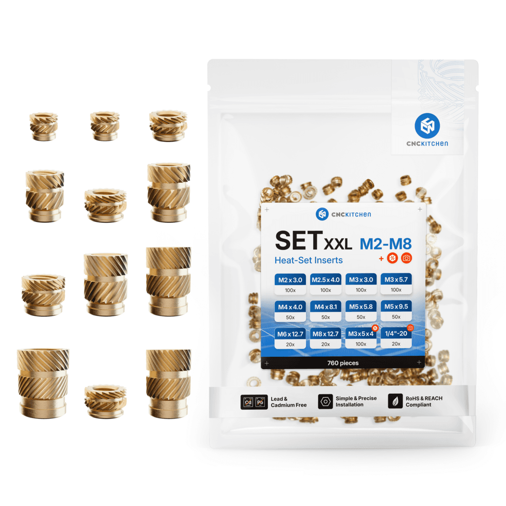 CNC Kitchen Threaded Insert Set XXL