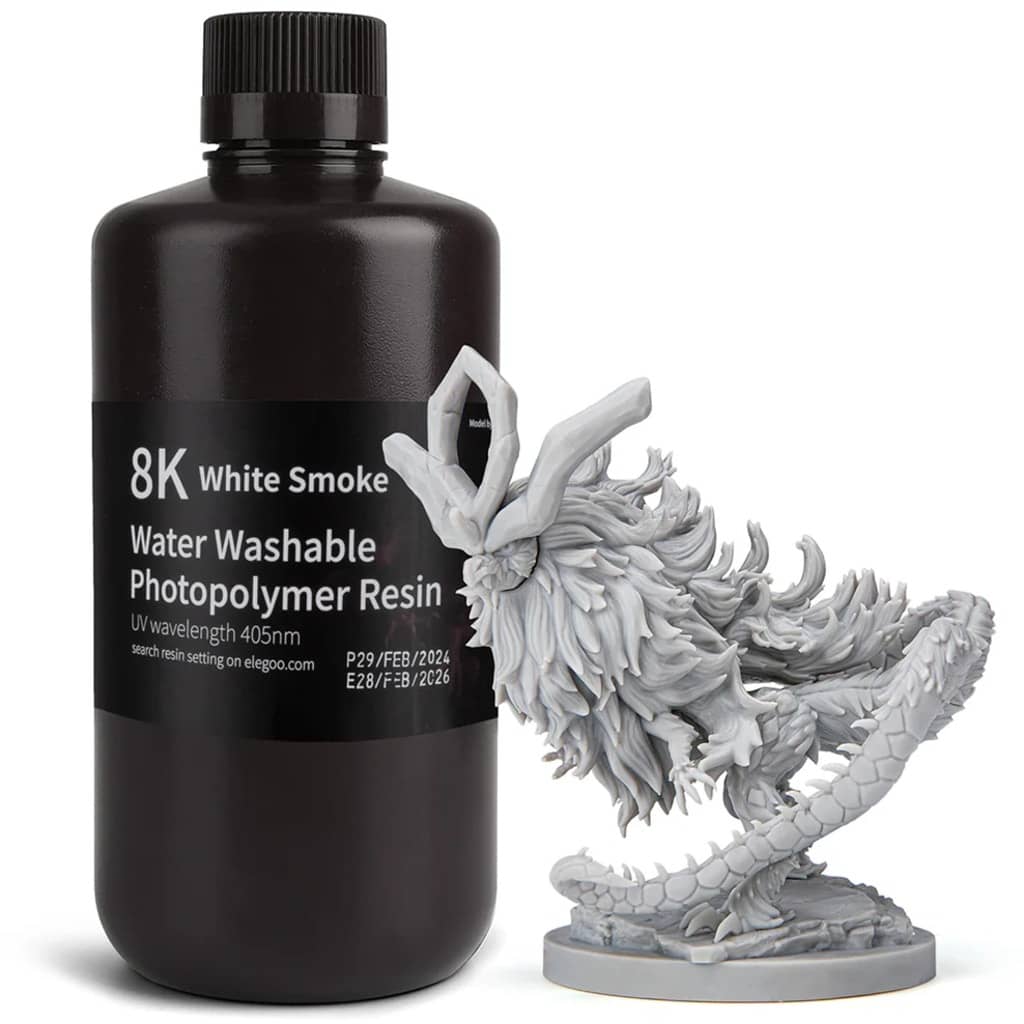 Elegoo 8K Water-washable Resin White Smoke, 1.000 g