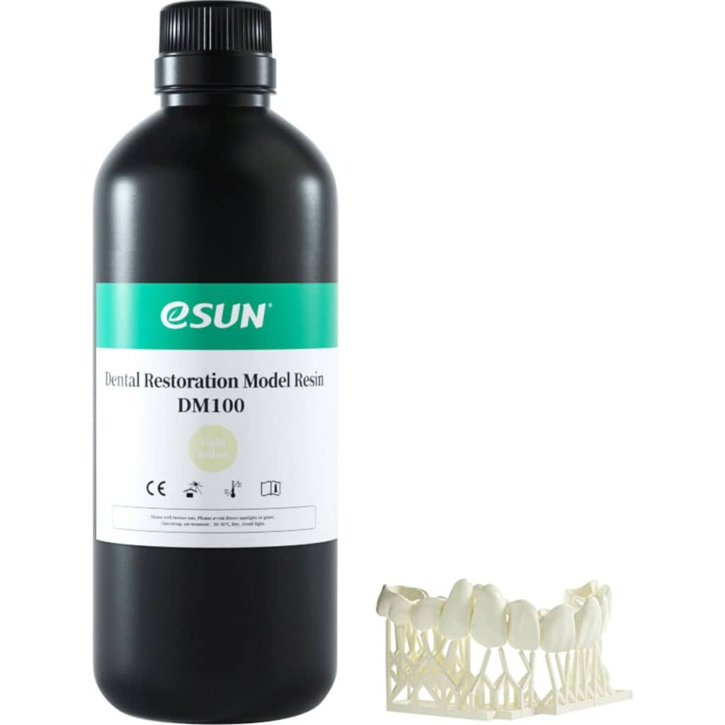 eSUN DM100 Dental Restoration Model Resin Light Yellow, 1.000 g