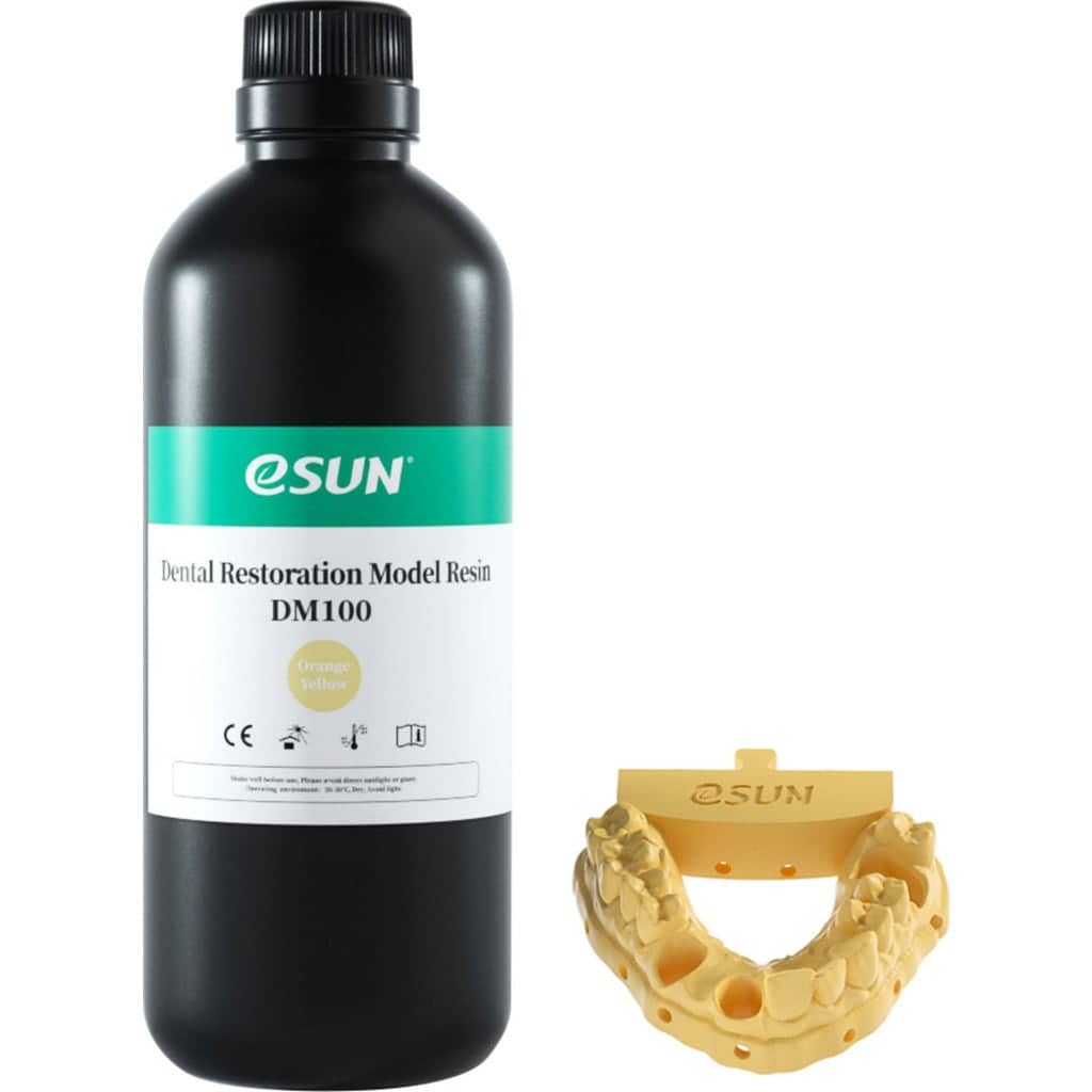 eSUN DM100 Dental Restoration Model Resin Orange Yellow, 1.000 g
