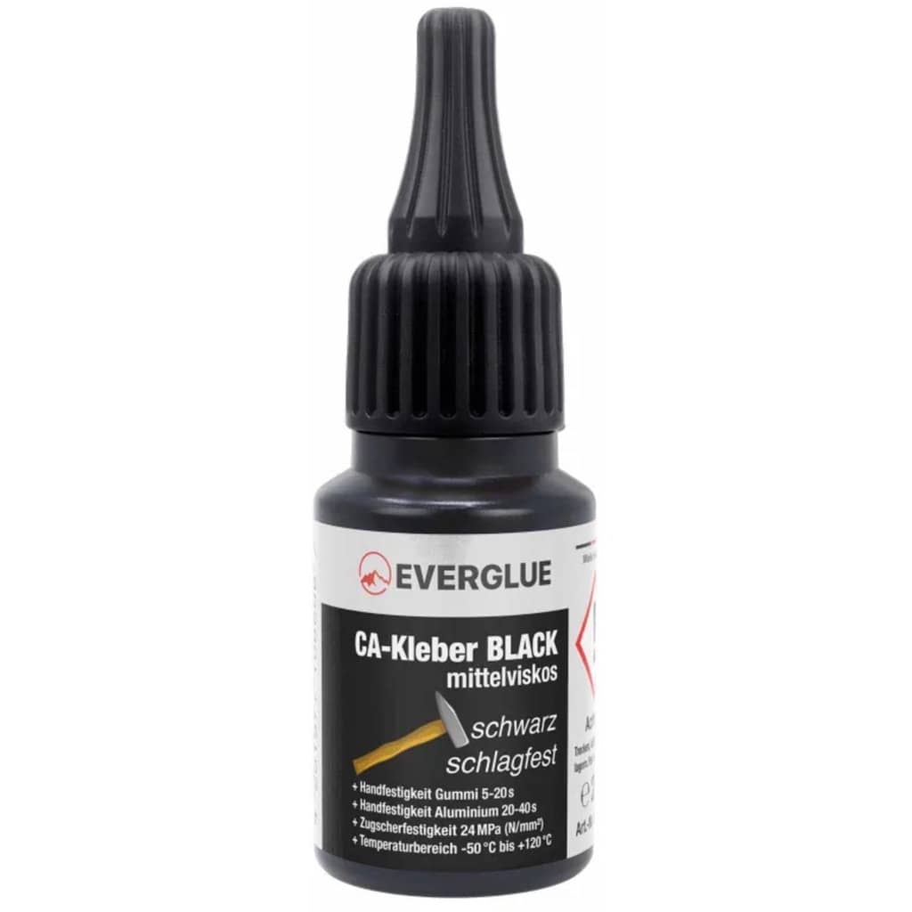 Everglue Black Superglue, Medium viscosity