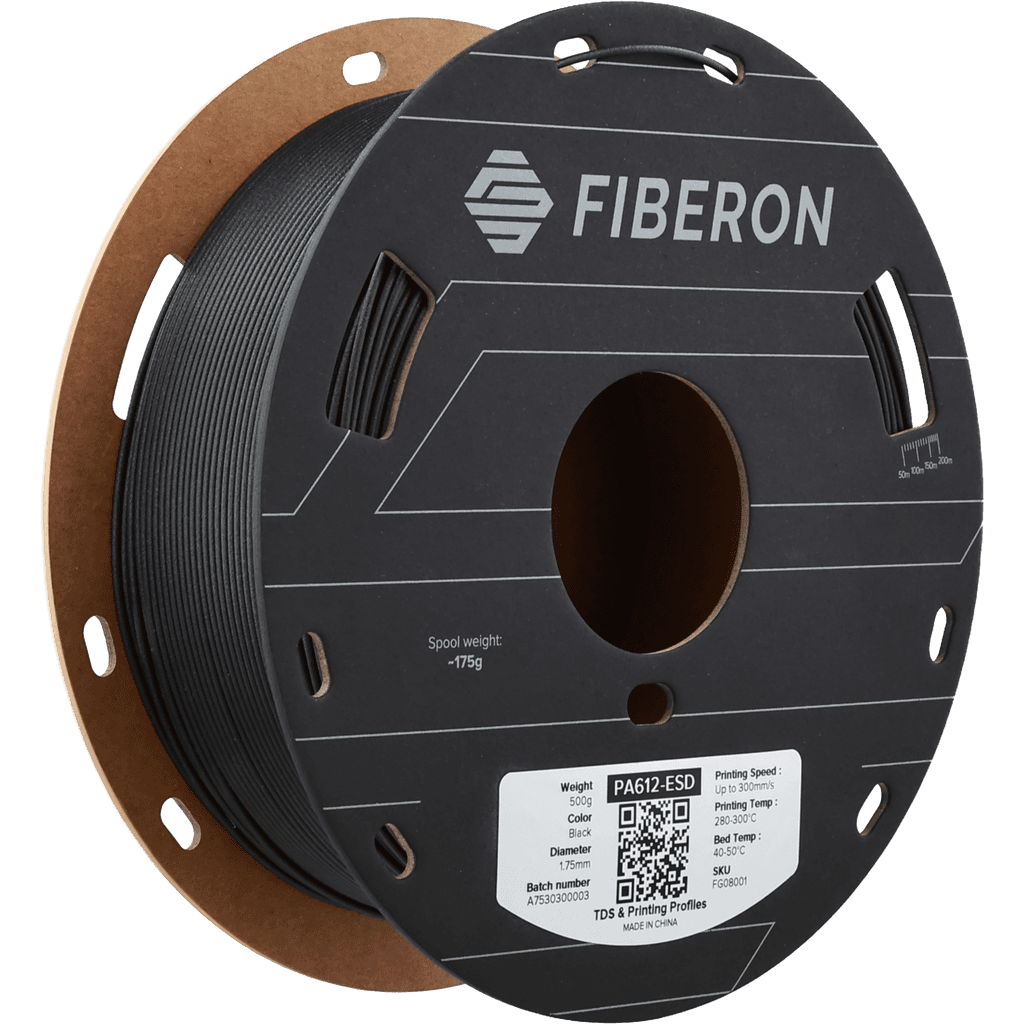 Polymaker Fiberon™ PA612-ESD Crna, 1.75 mm / 500 g