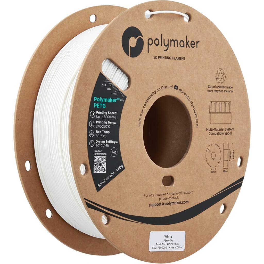 Polymaker PETG White, 1.75 mm / 1000 g