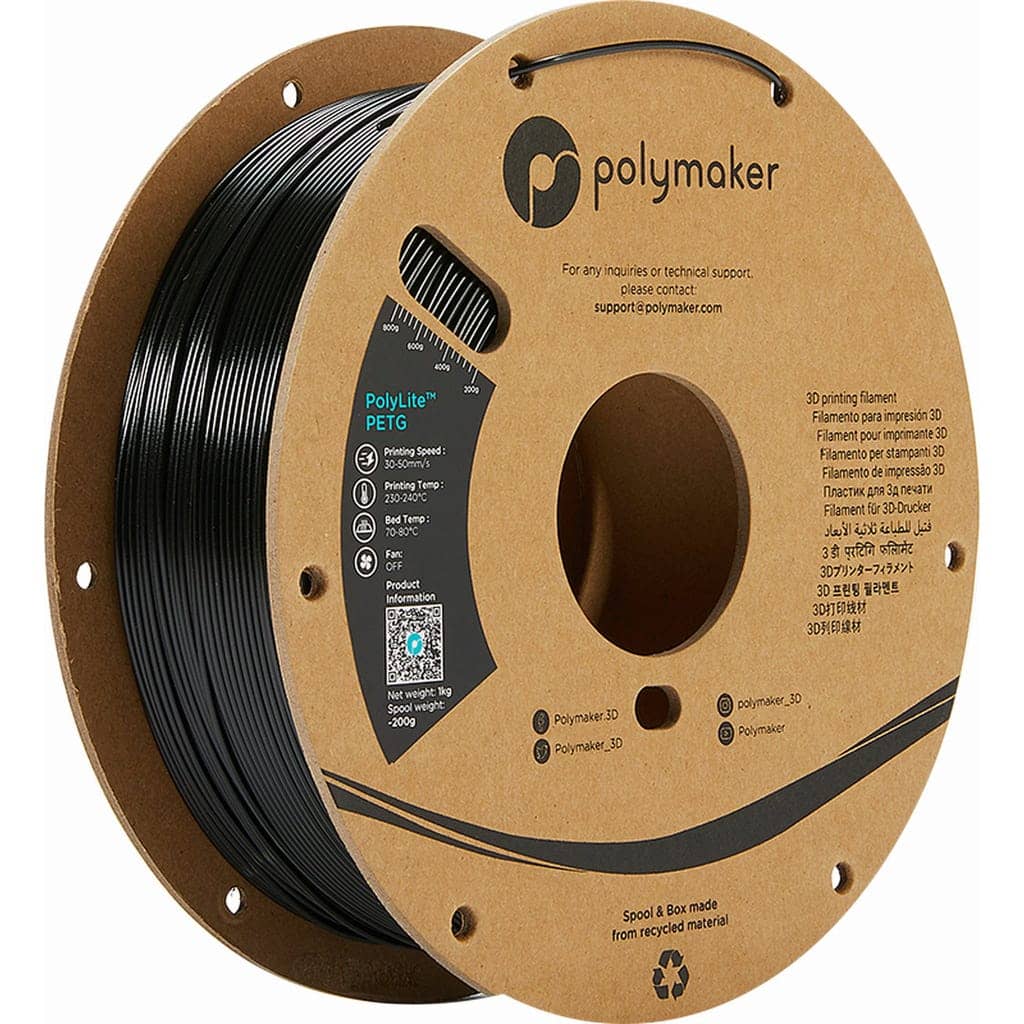 Polymaker PolyLite PETG Black, 1.75mm / 5000g