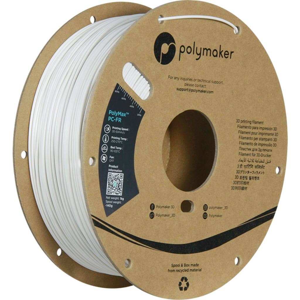 Polymaker PolyMax PC-FR White, 1.75 mm (1.000 g)