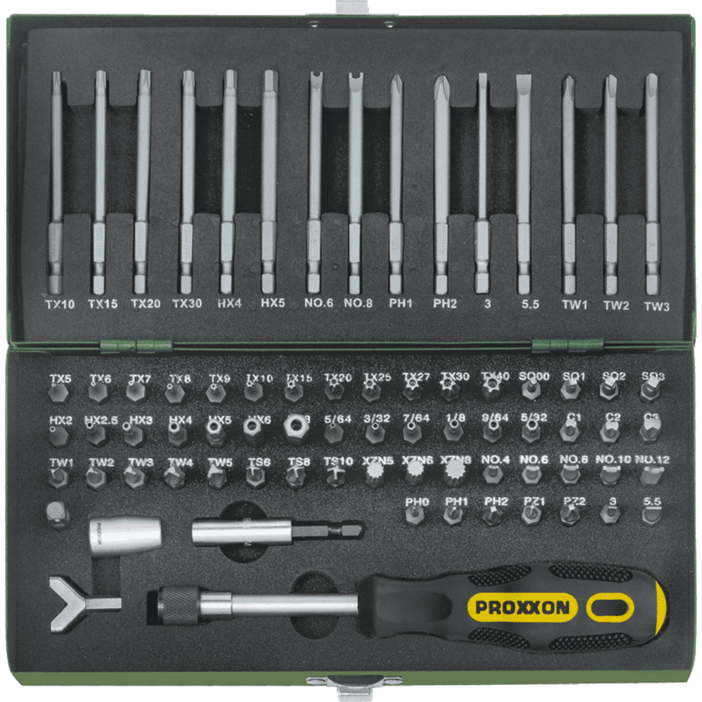 PROXXON 75 Piece Super Safety and Specialty Bit Set