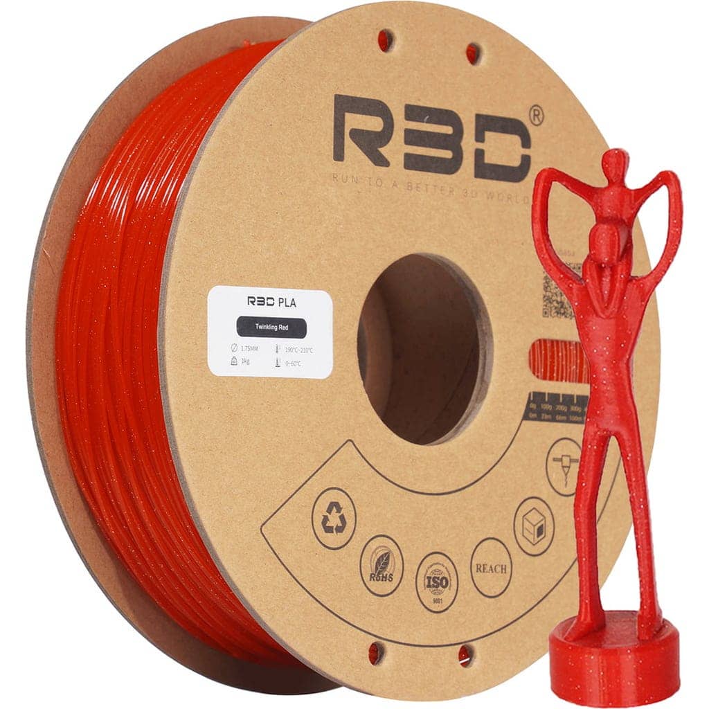 R3D PLA Twinkling Red, 1.75 mm / 1000 g